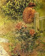 Carl Larsson ros och rygg-en flickrygg och en ros France oil painting artist